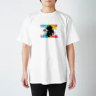 紅空月(kouzuki)designの金魚花_colorful スタンダードTシャツ