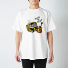 Train Kids! SOUVENIR SHOPの黄色い電車 「 音楽大好き ! 」 Regular Fit T-Shirt