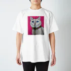 aomanecoのしろねこちゃん Regular Fit T-Shirt