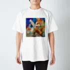 ドッペルお猫さまのごろろんお猫さま Regular Fit T-Shirt