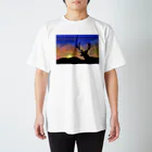 うーちゃぽこの夕景☆彡鹿とともに スタンダードTシャツ