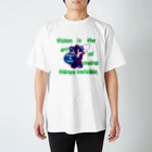 オリジナルデザインTシャツ　SMOKIN'のくるりんモクモックマA  紫 スタンダードTシャツ