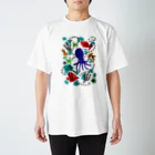 Nobby's SUZURI shopのタコさんと踊ろう スタンダードTシャツ