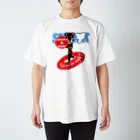 オリジナルデザインTシャツ　SMOKIN'のセクシーモクモックマinビーチ 黒 スタンダードTシャツ