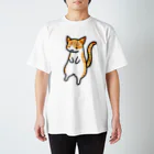 まめゆきの茶トラ猫白あんよ スタンダードTシャツ