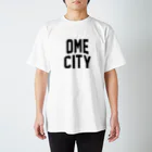 JIMOTOE Wear Local Japanの青梅市 OME CITY ロゴブラック スタンダードTシャツ