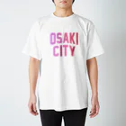 JIMOTOE Wear Local Japanの大崎市 OSAKI CITY　ロゴピンク Regular Fit T-Shirt