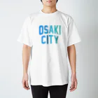 JIMOTOE Wear Local Japanの大崎市 OSAKI CITY　ロゴブルー Regular Fit T-Shirt