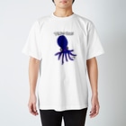 Nobby's SUZURI shopのタコさんソロダンス（青） Regular Fit T-Shirt