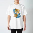 はるる堂のサメ好き猫さん スタンダードTシャツ