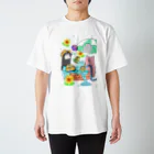 ぱくぱくショップのもんちの水遊び スタンダードTシャツ