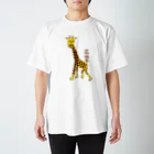 TUITATI / ツイタチのスズリのキリン -yellow- スタンダードTシャツ
