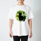 ネコのひたいのニャンコと美味しい時間「スイーツ・GREEN」 Regular Fit T-Shirt