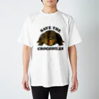 ワイルドデザインのわにシャツ (006) SAVE THE CROCODILES スタンダードTシャツ