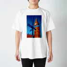 GALLERY misutawoのイギリス ビッグ・ベンと案内板 スタンダードTシャツ