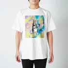 Mock’n Rollのうさリンピック代表選手 モック(テニス)背景ありver. Regular Fit T-Shirt