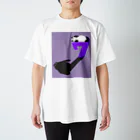 なな松ショップのなな乗り寝そべりパンダ スタンダードTシャツ