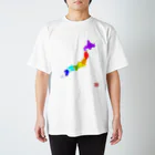 Slzy andelaの日本（虹） スタンダードTシャツ