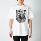 Y's Ink Works Official Shop at suzuriのRising sun Crow (Black Print) スタンダードTシャツ