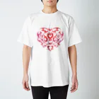 紫胡蝶のハート　Re Regular Fit T-Shirt