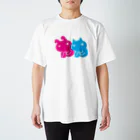 sabi29のうずくまるうさねこ Regular Fit T-Shirt