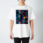 大門商店 スズリ支店のメロウフラワー/ターコイズ Regular Fit T-Shirt