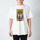 aomanecoのうさちゃんと一緒ねこ スタンダードTシャツ