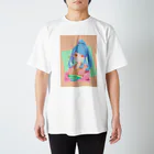 小鴨 藍凛の花菖蒲の大正ポニテ スタンダードTシャツ