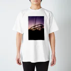 写真プリントの夕暮れシルエット スタンダードTシャツ