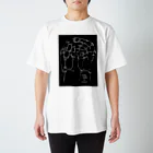 キカイジカケのココロの手(黒) Regular Fit T-Shirt