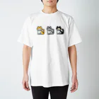 ねころぽん【ドット】のハチワレ猫ちゃんズ Regular Fit T-Shirt