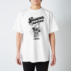 SAUNA JUNKIES | サウナジャンキーズのメルティー・スカル（黒プリント） Regular Fit T-Shirt