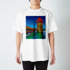 GALLERY misutawoのスイス カペル橋 Regular Fit T-Shirt