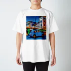 GALLERY misutawoのイタリア ローマの市場とFIAT500（チンクエチェント） スタンダードTシャツ