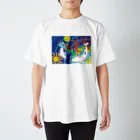 kouの落描き帳の桜の女神と白いクジラ スタンダードTシャツ