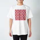 きまぐれノーティのきまぐれWa風「鱗文様」_紅白 Regular Fit T-Shirt