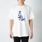 WINDOWの青うねうね模様 Regular Fit T-Shirt