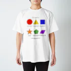 Serendipityのこどもと遊べる！学べるTシャツ 図形(英語) Regular Fit T-Shirt