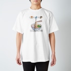 Rook'sVisionのたべものさんすう かけうどん Regular Fit T-Shirt