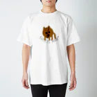 名無しのらばののポメラニアン缶バッジ Regular Fit T-Shirt