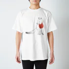 Amiの狐の赤太鼓橋-狛狐壱- Regular Fit T-Shirt