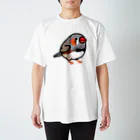 Cody the LovebirdのChubby Bird キンカチョウ Regular Fit T-Shirt