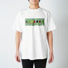 puni-pikoの並んだ椅子 スタンダードTシャツ