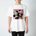  パンダ CHOCOPAN *umekoume*のパンダ ちょこぱん🍫🐼チョコミント＆ストロベリー スタンダードTシャツ