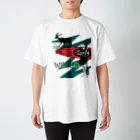 CK & outdoorマガジン店のリバーカヤッカーと鹿 Regular Fit T-Shirt