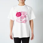 Hitotsuki Designのカラーが選べる/Twin pigs (プリント:Pink） スタンダードTシャツ