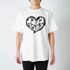 ブラック・ソウル・マーケットのBS-A-BLACK HEART スタンダードTシャツ