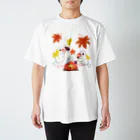 Lily bird（リリーバード）の落ち葉と焼き芋と文鳥ず Regular Fit T-Shirt