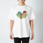 アニクラ デザイン本舗のchaco 先生　どうぶつピクニック Regular Fit T-Shirt