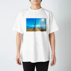 ねこまくらの佐渡島・佐和田海岸の桟橋 スタンダードTシャツ